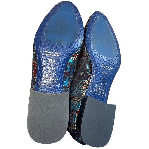 Valentina Ragoni Womens Loafer Size 8 Jacquard Floral Pattern Slip On Casual - Picture 7 of 16